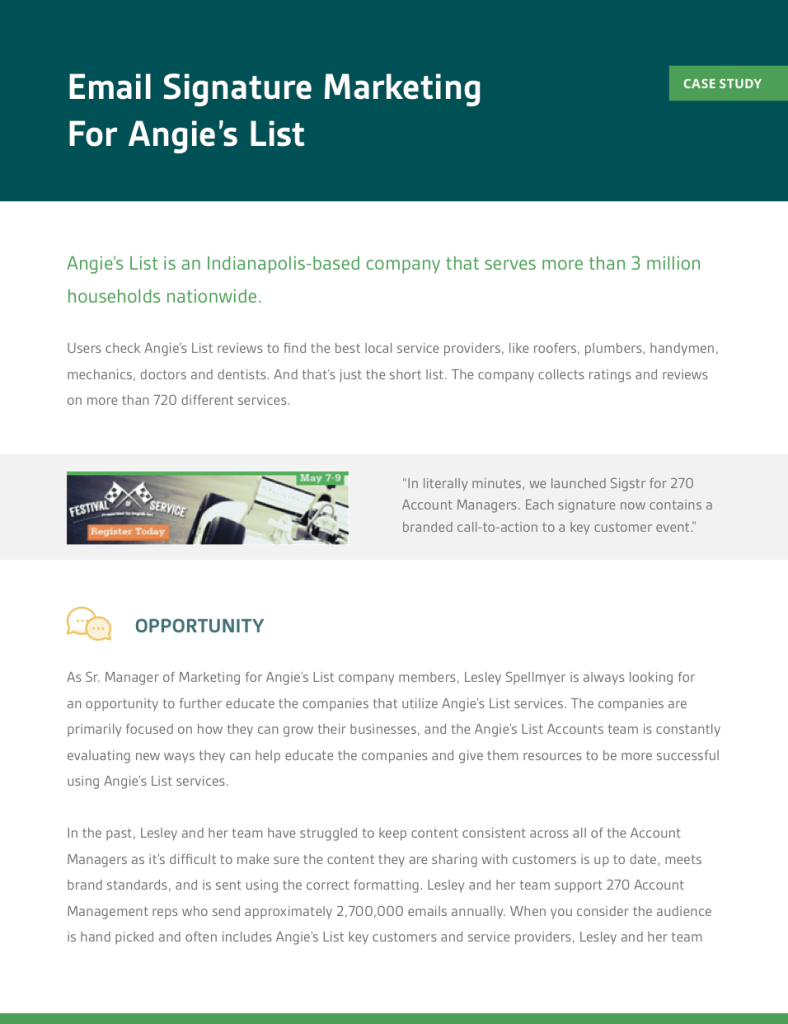 Angie's List Case Study