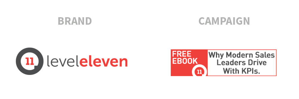 Logo and example of LevelEleven using Sigstr to promote ebook.