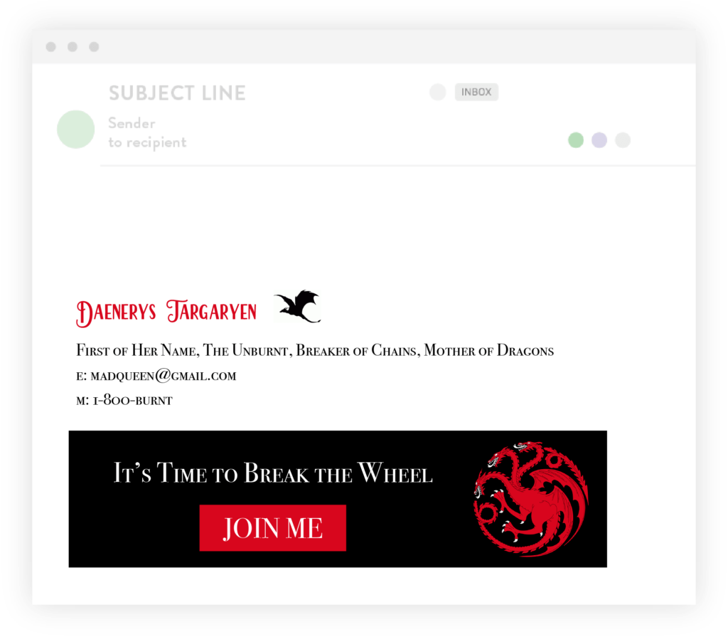 game of thrones email signatures