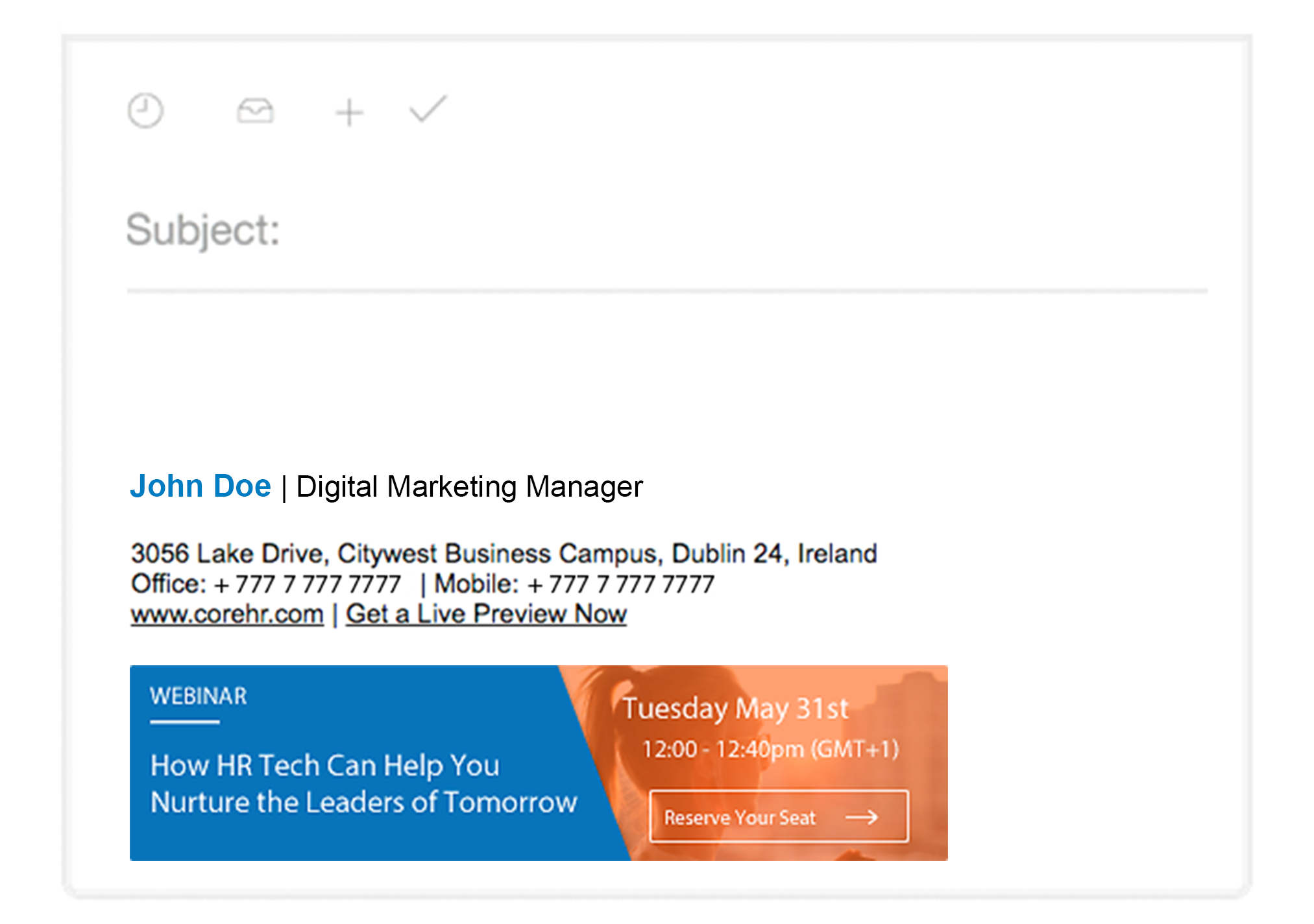 Marketing budget plan email signature 1