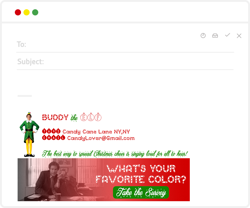 holiday email template