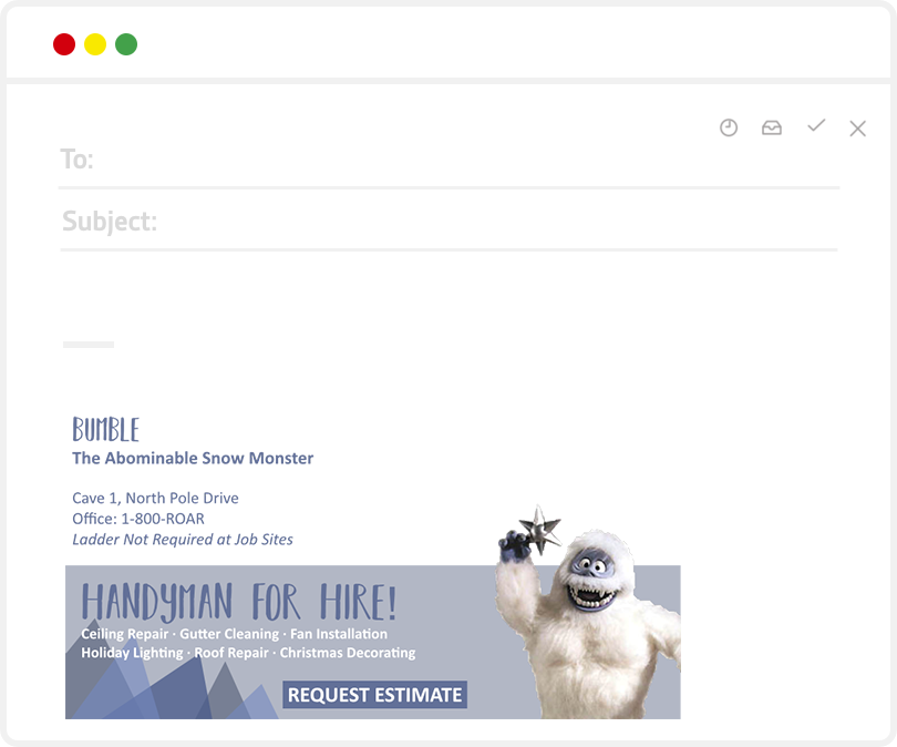 holiday email template