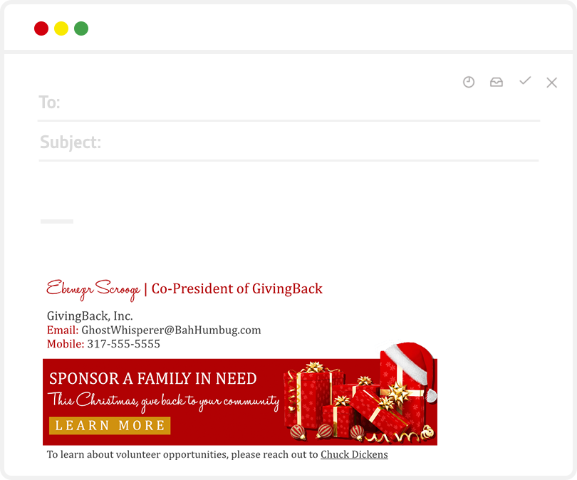 holiday email template