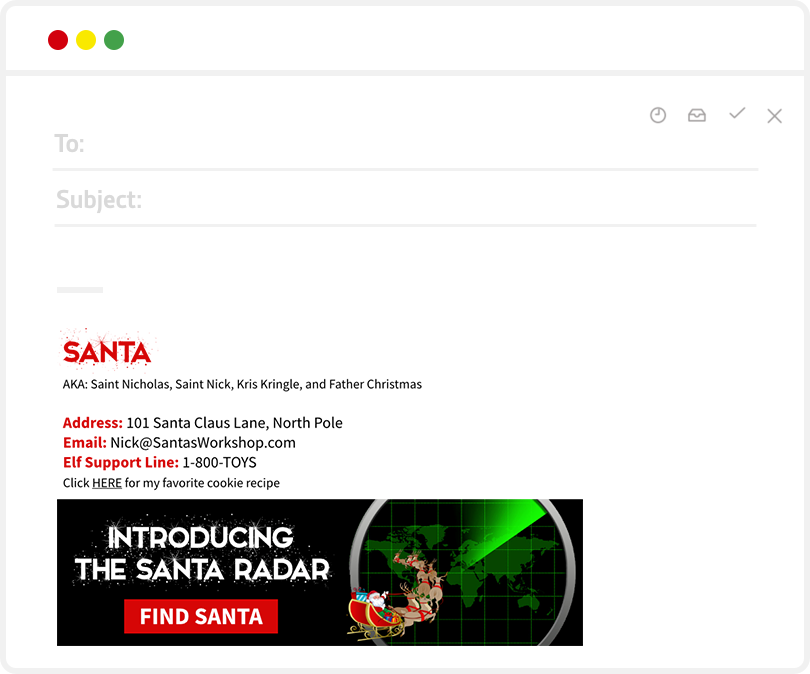 holiday email template