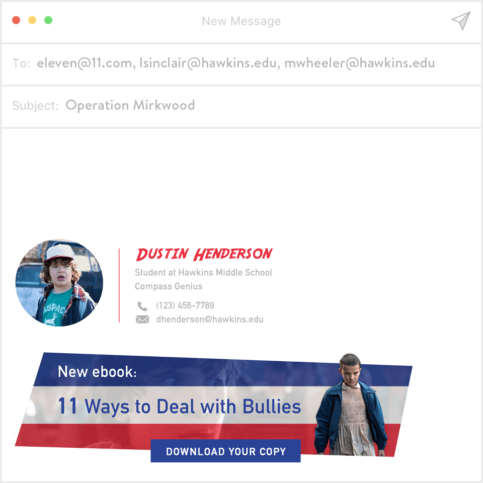 Stranger Things email signatures