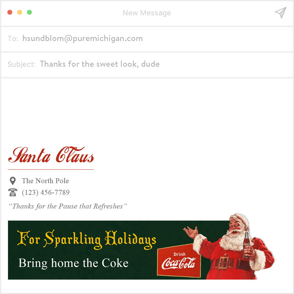 santa claus email signature